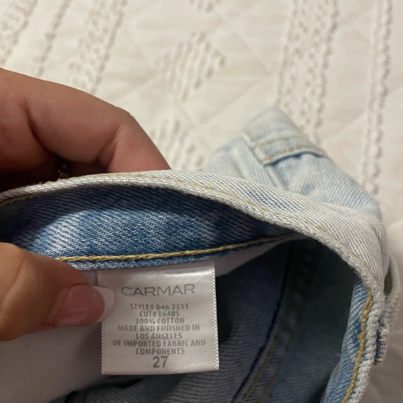 CAMAR LOS ANGELES JEAN SKIRT: size 27 has zipper in front - Picture 3 of 6